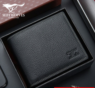 Musta värvi ökonahast meeste rahakott