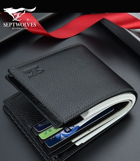 Musta värvi ökonahast meeste rahakott