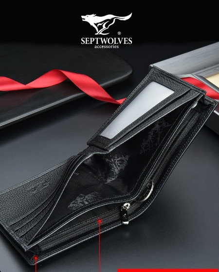 Musta värvi ökonahast meeste rahakott