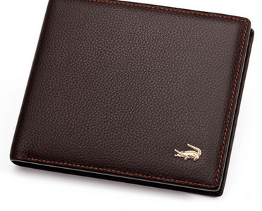 Portofel din piele cu inscriptie