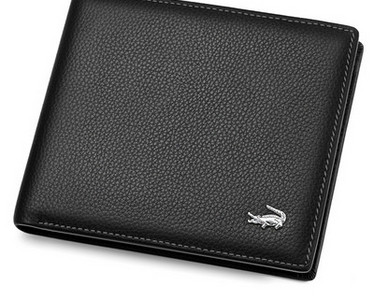 Portofel din piele cu inscriptie