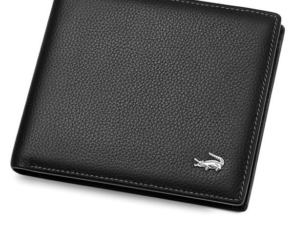 Portofel din piele cu inscriptie