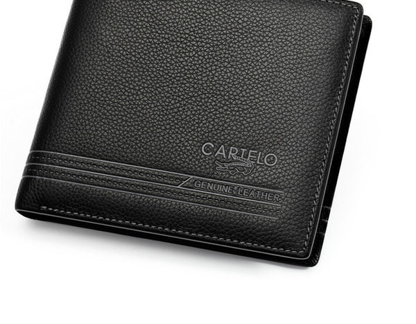 Portofel din piele cu inscriptie