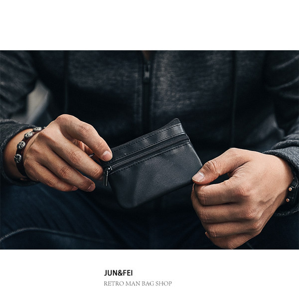 Portofel barbatesc pentru monede - piele ecologica