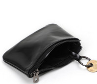 Portofel barbatesc din piele cu fermoar, potrivit si pentru chei