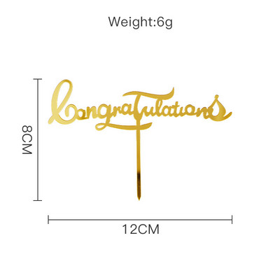 Χρυσά Συγχαρητήρια Το κάνατε Grad Cake Topper Graduation Celebration Cake Decoration Party Supplies Αξεσουάρ ψησίματος