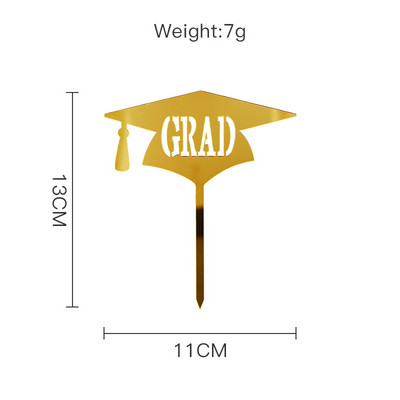 Χρυσά Συγχαρητήρια Το κάνατε Grad Cake Topper Graduation Celebration Cake Decoration Party Supplies Αξεσουάρ ψησίματος