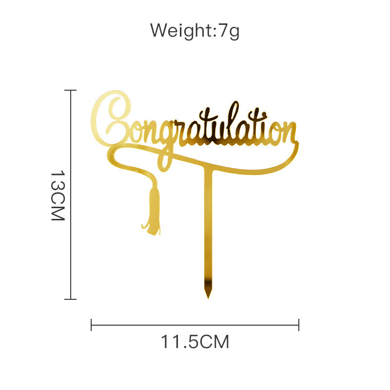 Χρυσά Συγχαρητήρια Το κάνατε Grad Cake Topper Graduation Celebration Cake Decoration Party Supplies Αξεσουάρ ψησίματος