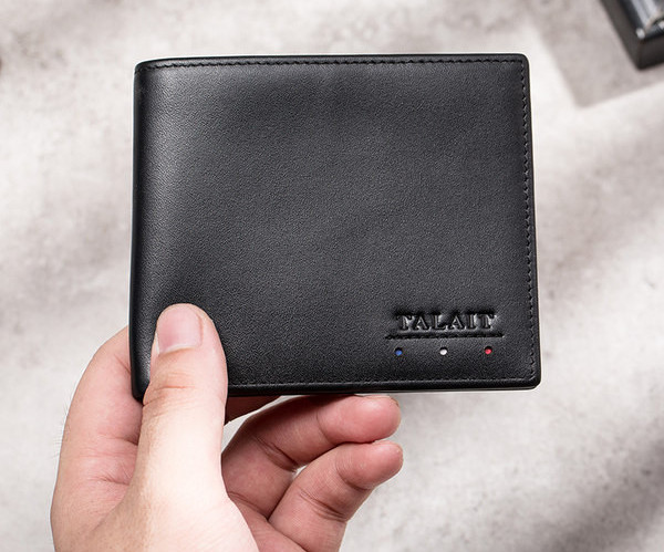 Portofel barbatesc casual din piele ecologica cu compartimente pentru bancnote si carduri