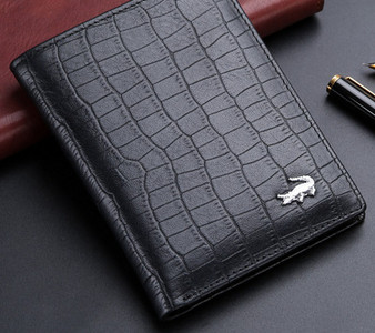 Ανδρικό πορτοφόλι από οικολογικό δέρμα, πολλά μοντέλα με επιγραφή και μεταλλικό στοιχείο