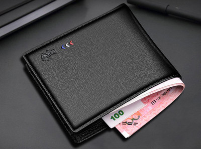 Ανδρικό πορτοφόλι από οικολογικό δέρμα, πολλά μοντέλα με επιγραφή και μεταλλικό στοιχείο