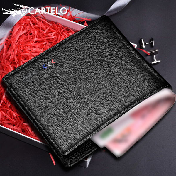 Muški novčanik od eko kože u crnoj boji