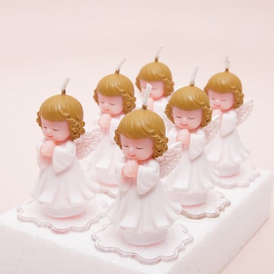 1/6 buc. Accesorii pentru petreceri Cadouri pentru ziua de nastere Lumanari creative pentru ziua de nastere Lumanari de inger Lumanari pentru bebelusi ingeras barbati femei