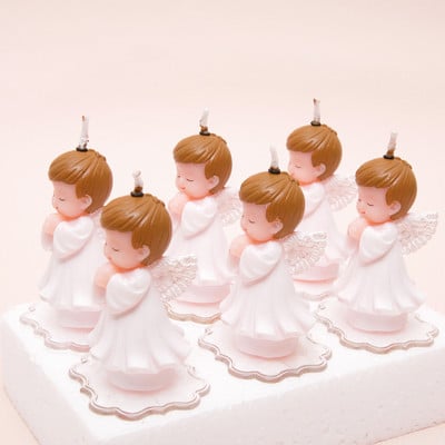 1/6 buc. Accesorii pentru petreceri Cadouri pentru ziua de nastere Lumanari creative pentru ziua de nastere Lumanari de inger Lumanari pentru bebelusi ingeras barbati femei