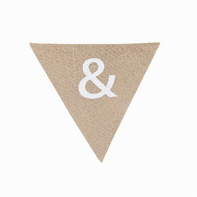 Персонализирайте парти флаг Писмо AZ No.0-9 Направи си сам юта чул овесарка банери знамена бонбони бар сватбена украса Baby Shower услуга