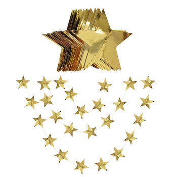 Γιρλάντα 4M Star 7cm 10cm Paper Stars Streamer Glitter Bunting για διακόσμηση πάρτι γενεθλίων Διακόσμηση παιδικού δωματίου Προμήθειες ντους μωρού