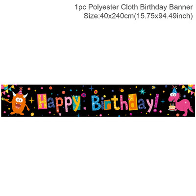 Черно злато Честит рожден ден Банер Парти за рожден ден Декорация Бебешко парти Фон Декор Бантинг Гирлянди Банери Висящи знамена