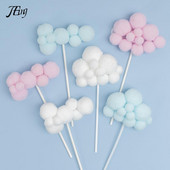 5 bucăți drăguț cu nori colorați pentru tort pentru decorațiuni pentru petrecerea de mulți ani pentru copii, băieți, fete, nori, balon cu aer cald, pentru tort, pentru petrecere de aniversare