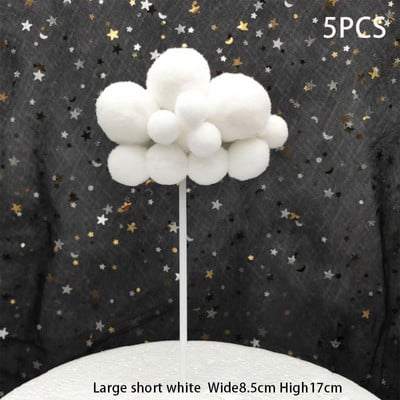 5 bucăți drăguț cu nori colorați pentru tort pentru decorațiuni pentru petrecerea de mulți ani pentru copii, băieți, fete, nori, balon cu aer cald, pentru tort, pentru petrecere de aniversare