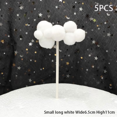 5 bucăți drăguț cu nori colorați pentru tort pentru decorațiuni pentru petrecerea de mulți ani pentru copii, băieți, fete, nori, balon cu aer cald, pentru tort, pentru petrecere de aniversare