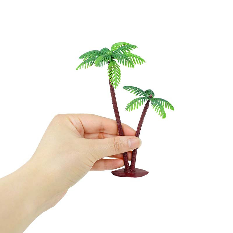 5 τεμ./παρτίδα Palm Tree with Coconuts Cake Topper Coconuts Tree Cupcake Topper for Hawaiian Tropical Baby Shower Kids Birthday Party