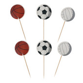 24tk Jalgpalli korvpalli võrkpalli õnne sünnipäevaks mõeldud topper babyshower peotarbed lastele