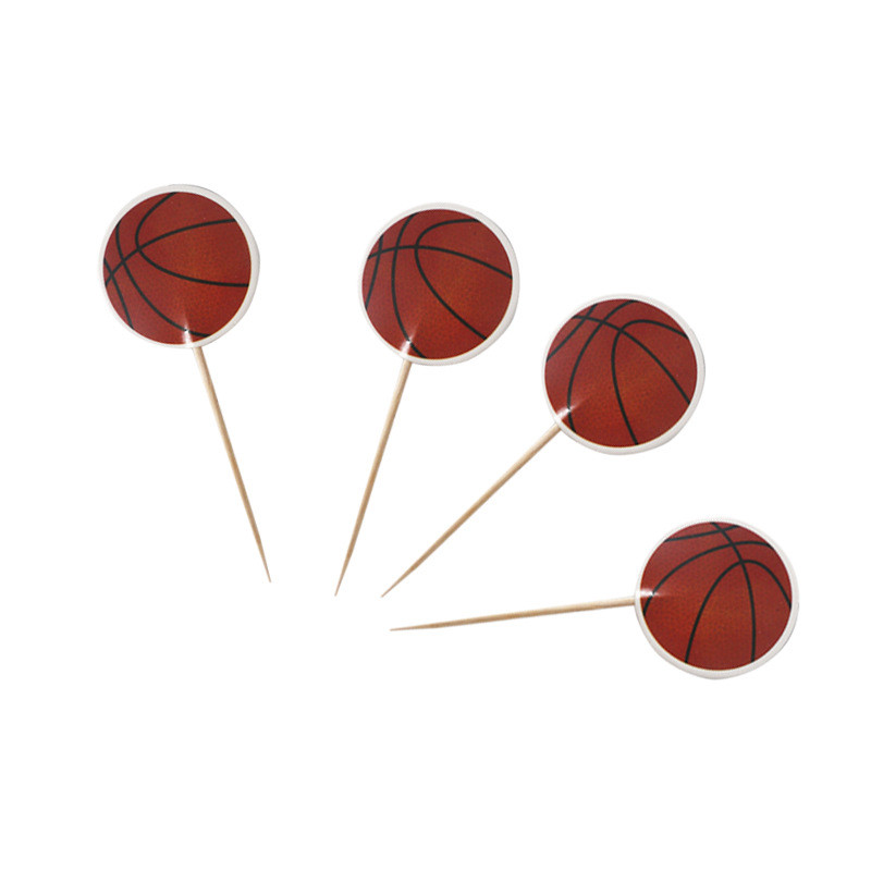 24tk Jalgpalli korvpalli võrkpalli õnne sünnipäevaks mõeldud topper babyshower peotarbed lastele