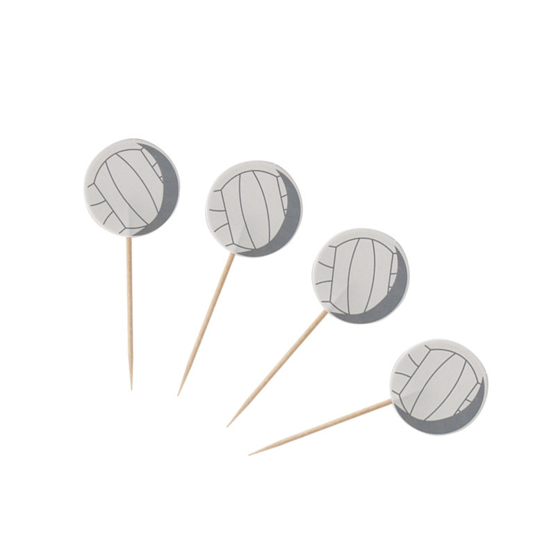 24tk Jalgpalli korvpalli võrkpalli õnne sünnipäevaks mõeldud topper babyshower peotarbed lastele