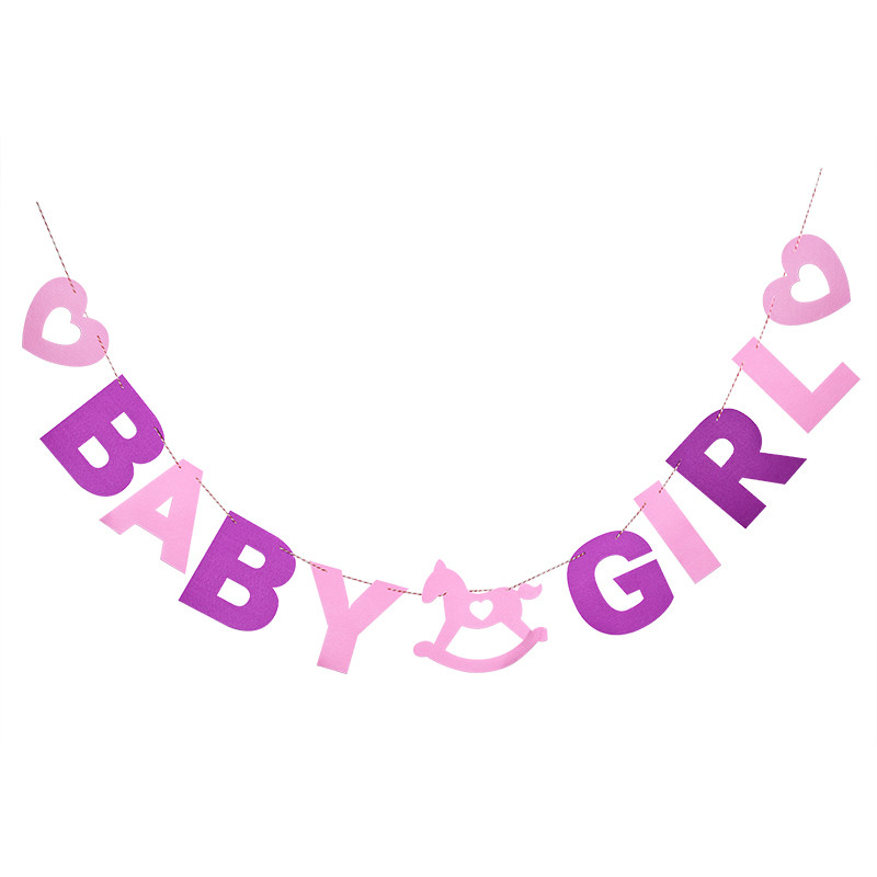 3M Baby Shower Baby Boy Girl Felt Banner Party Decoration Bunting Party Favor Парти консумативи Декорации за рожден ден Деца