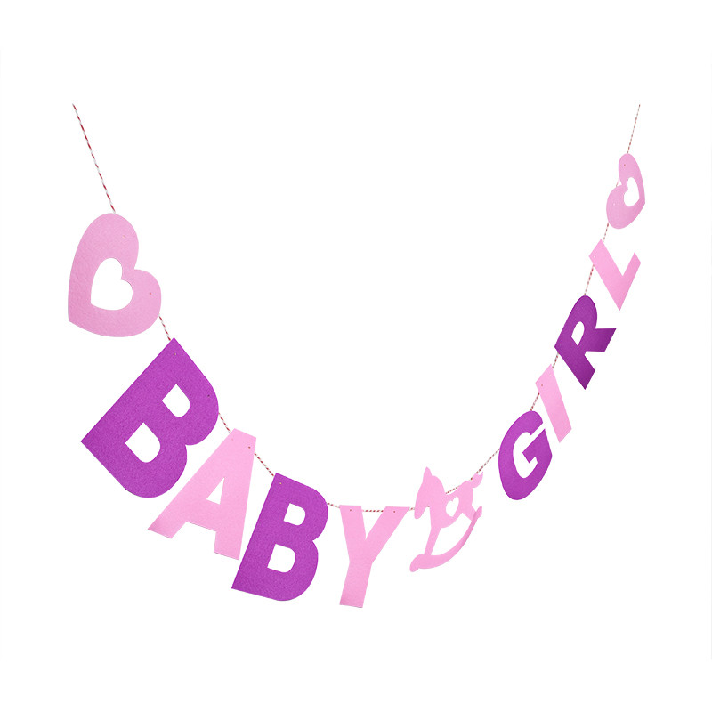 3M Baby Shower Baby Boy Girl Felt Banner Party Decoration Bunting Party Favor Парти консумативи Декорации за рожден ден Деца