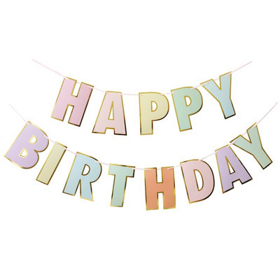 LAIMES DZIMŠANAS DIENĀ Reklāmkarogs Macaron Candy Pastels Garland Bunting Zēns Meitene Baby Shower 1. dzimšanas dienas pasteļtoņu ballītes noformējums kristības