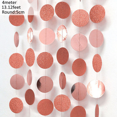 Banner de hârtie La mulți ani, ghirlandă cu ciucuri din aur roz, decorațiuni pentru petreceri, adulți, copii, prima fată, pentru baloane confetti