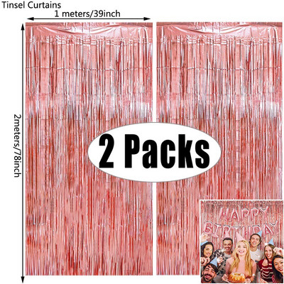 Banner de hârtie La mulți ani, ghirlandă cu ciucuri din aur roz, decorațiuni pentru petreceri, adulți, copii, prima fată, pentru baloane confetti