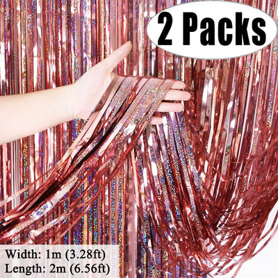 Banner de hârtie La mulți ani, ghirlandă cu ciucuri din aur roz, decorațiuni pentru petreceri, adulți, copii, prima fată, pentru baloane confetti