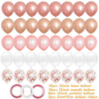 Banner de hârtie La mulți ani, ghirlandă cu ciucuri din aur roz, decorațiuni pentru petreceri, adulți, copii, prima fată, pentru baloane confetti