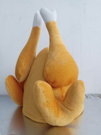 Νέο βελούδινο ψητό γαλοπούλα καινοτόμο καπέλο γαλοπούλας μαγειρεμένο κοτόπουλο πουλί μυστικό φανταχτερό κοστούμι Santa