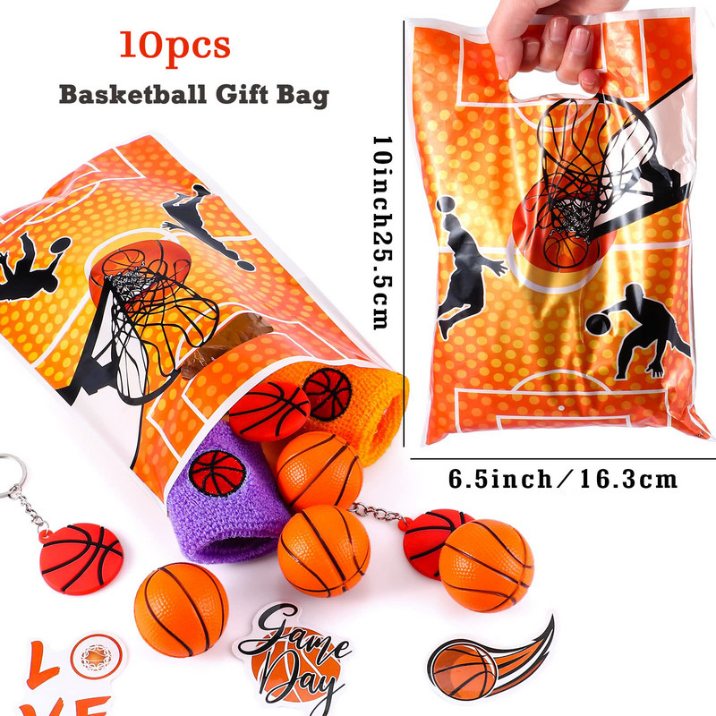 10/30 tk korvpalli kinkekott korvpalliteemaliste peotarvikute jaoks Kid Boy Happy Birthday Kaunistuseks kandekott Baby Shower soosib