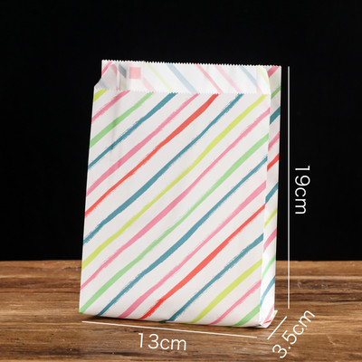 25 τμχ Υψηλής ποιότητας χάρτινη σακούλα Kraft Χάρτινες σακούλες Φαγητό σε πακέτο Τσάντες τροφίμων Αδιάβροχες τηγανιτές πατάτες τηγανητές ψωμί κοτόπουλο Hamburger Burrito