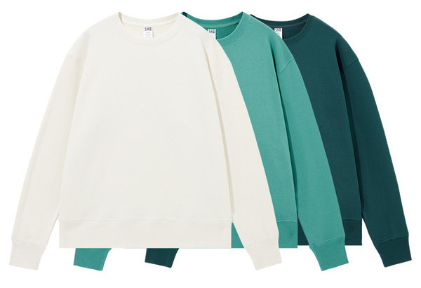 Bluză de toamnă pentru bărbați de culoare uni, cu decolteu oval