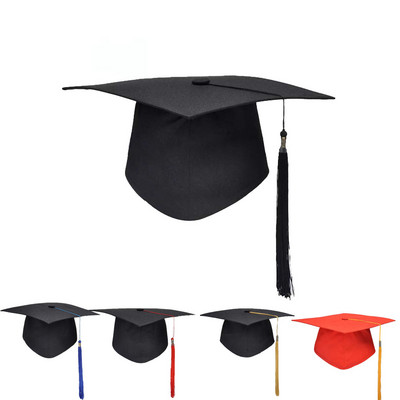 NOU Căciuli de absolvire de licență pentru adulți de înaltă calitate cu ciucuri Licență universitară Master Doctor Academic Căciulă de mortar
