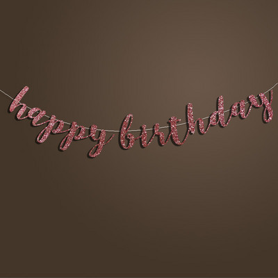 Transparent za sretan rođendan, crni/srebrni/zlatni svjetlucavi znak skripte, ukrasi za 30./40./50./60./70./80. rođendan