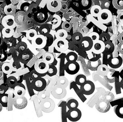 15G New Age 18th Year Old Happy Birthday κομφετί Τραπέζι Scatters Foil Number Digital 18 Anniversary Party Gift Decorations