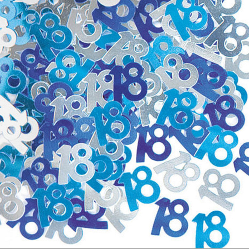 15G New Age 18th Year Old Happy Birthday κομφετί Τραπέζι Scatters Foil Number Digital 18 Anniversary Party Gift Decorations