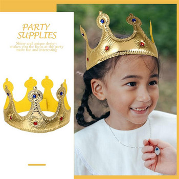 2 Χρώματα Καπέλα με στέμμα γενεθλίων Κορίτσι Καπέλο βασίλισσα αγόρια Καπέλα για ενήλικες για πάρτι Διακοσμήσεις για πάρτι Προμήθειες κορώνας Χρυσό Ασημί Α35