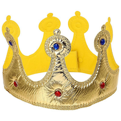2 Χρώματα Καπέλα με στέμμα γενεθλίων Κορίτσι Καπέλο βασίλισσα αγόρια Καπέλα για ενήλικες για πάρτι Διακοσμήσεις για πάρτι Προμήθειες κορώνας Χρυσό Ασημί Α35