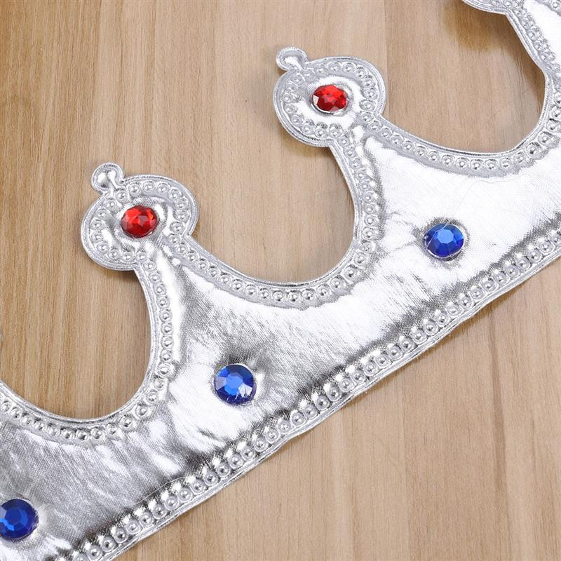 2 spalvų Gimtadienio karūnos kepurės Mergaitės Karalienės Skrybėlė berniukai Karalius Vaikai Suaugusiųjų Vakarėlio kepuraitės Vakarėlio dekoracijos Karūnos reikmenys Auksinis sidabras A35