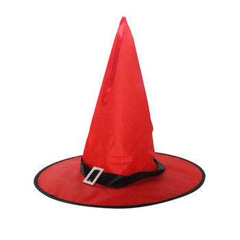 LED για ενήλικες παιδικά καπέλα μαγισσών Μασκέ Κορδέλα μάγος καπέλο Στολή για πάρτι γενεθλίων Μάγισσες Κορυφαία μυτερά καπέλα Cosplay Halloween Props