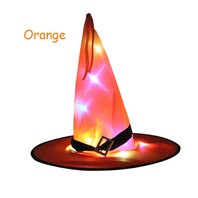 LED suaugusiems skirtos raganų kepurės kaukių juostelė burtininko kepurė Kostiumų vakarėlis gimtadienio raganos Viršutinės smailios kepuraitės Cosplay Helovino rekvizitas