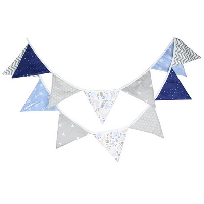 12 steaguri 3,2 m Fanion de decorare Banner Bunting Flori nordice Steagul de hârtie Petrecere Ghirlandă Clopoțel Naștere Decorare nuntă Petrecere