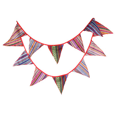 12 steaguri 3,2 m Fanion de decorare Banner Bunting Flori nordice Steagul de hârtie Petrecere Ghirlandă Clopoțel Naștere Decorare nuntă Petrecere